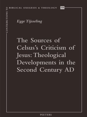cover image of The Sources of Celsus's Criticism of Jesus